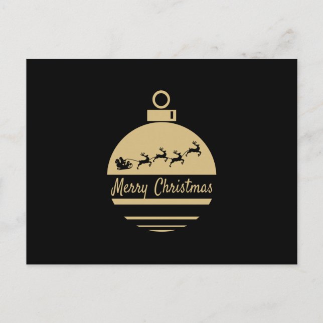 Weihnachtsbauble Frohe Weihnachten Postkarte (Vorderseite)