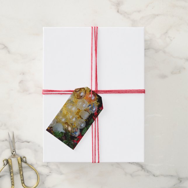 Weihnachtsbaubles Geschenkanhänger (Mit Garn)