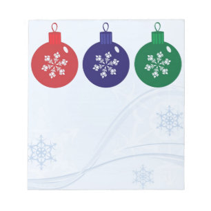 Weihnachtsbaubles Notizblock