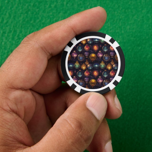 Weihnachtsbaubles Poker Chips (Hand)