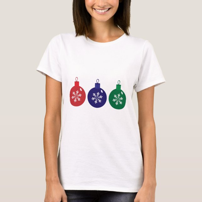 Weihnachtsbaubles T-Shirt (Vorderseite)