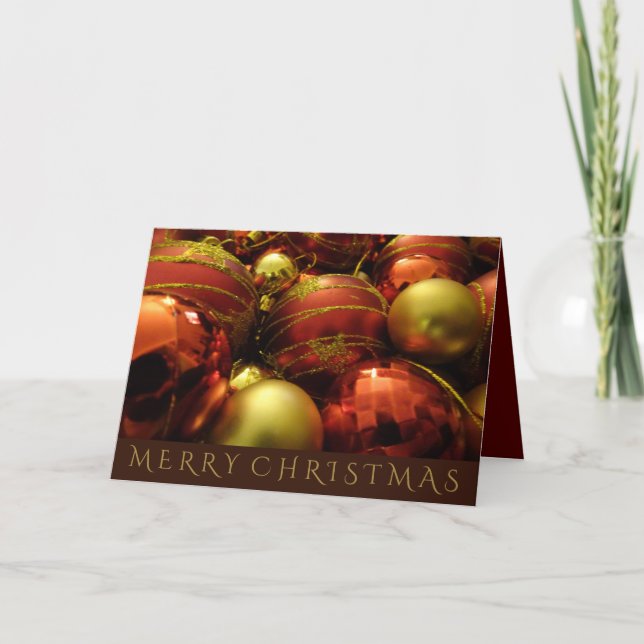 Weihnachtsbaubles Urlaubskarte Feiertagskarte (Vorderseite)