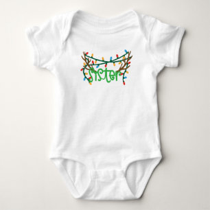 Weihnachtsbauer Antlers Register Baby Strampler