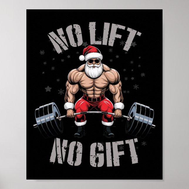 Weihnachtsbauer - Bodybuilding Santa Weightl Poster (Vorne)