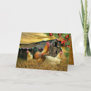 Weihnachtsbauernhof Hen Barn Coop Karte