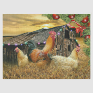 Weihnachtsbauernhof Hen Barn Coop Seidenpapier