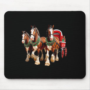 Weihnachtsbauernhof Reittiere Uni-Erwachsene Weihn Mousepad