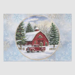 Weihnachtsbauernhof Seidenpapier