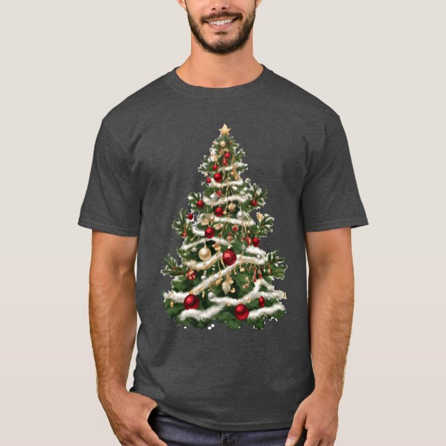 Weihnachtsbaum3 Retro T-Shirt (Vorderseite)