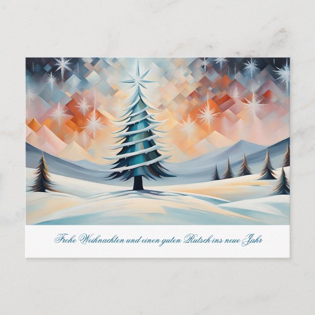 Weihnachtsbaum 1 postkarte (Vorderseite)