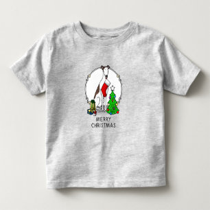Weihnachtsbaum 2 Grauhund (gebürstlich weiß) Dog F Kleinkind T-shirt