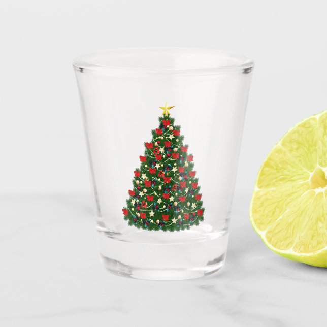 Weihnachtsbaum 2 schnapsglas (Vorderseite)