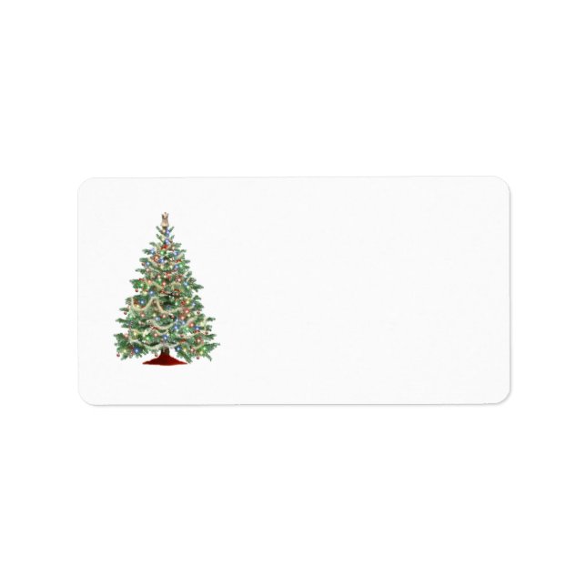 Weihnachtsbaum Adressaufkleber (Vorne)