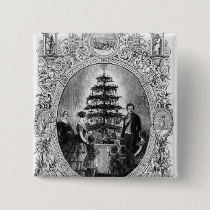 Weihnachtsbaum an Windsor Schloss, 1848 Button