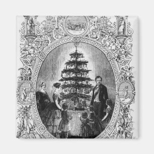 Weihnachtsbaum an Windsor Schloss, 1848 Magnet