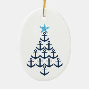 Weihnachtsbaum-Anchor Keramik Ornament
