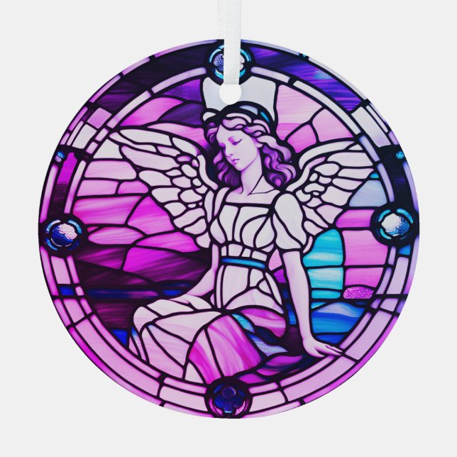 Weihnachtsbaum Angel aus gestanztem Glas Ornament Aus Glas (Rückseite)