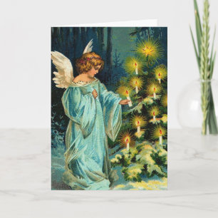 Weihnachtsbaum Angel Feiertagskarte