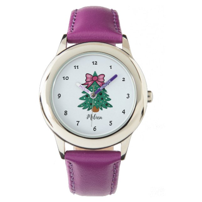 Weihnachtsbaum Armbanduhr (Vorderseite)
