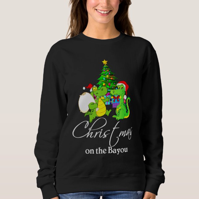 Weihnachtsbaum auf dem Bayou Cajun Weihnachtsbaum  Sweatshirt (Vorderseite)