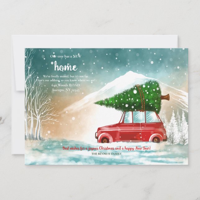 Weihnachtsbaum auf dem Höhepunkt der Autofahrer-An Ankündigung (Vorderseite)