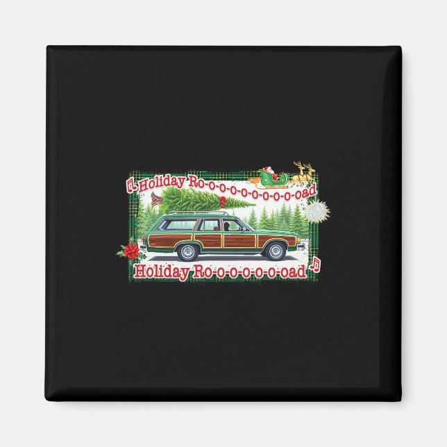 Weihnachtsbaum auf der Holiday Road Magnet (Vorne)