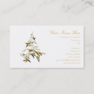 Weihnachtsbaum auf Weiß 001 Visitenkarte