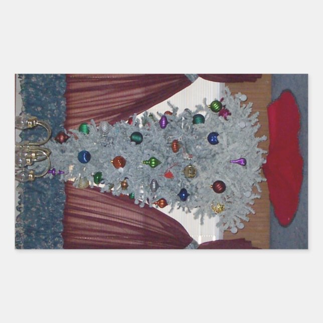 Weihnachtsbaum-Aufkleber Rechteckiger Aufkleber (Vorderseite)