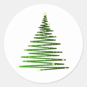Weihnachtsbaum-Aufkleber Runder Aufkleber