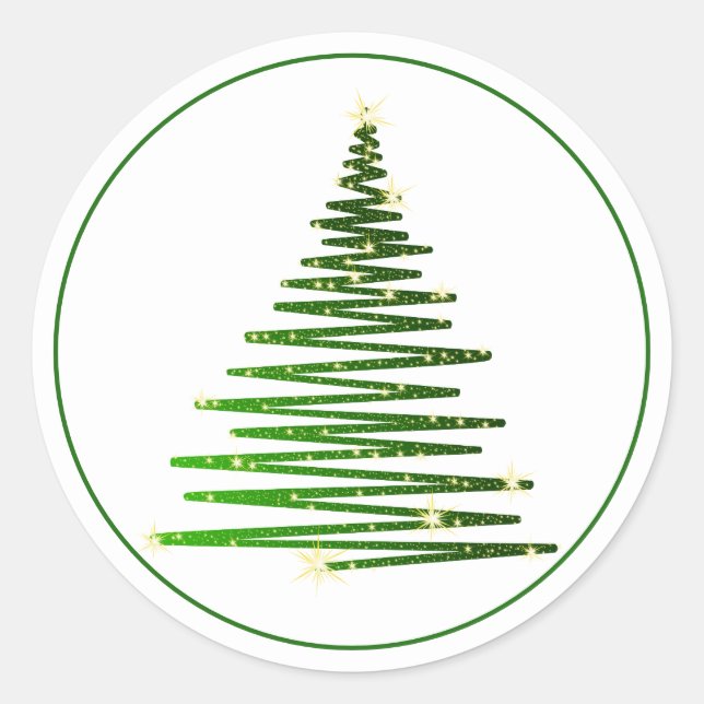 Weihnachtsbaum-Aufkleber Runder Aufkleber (Vorderseite)