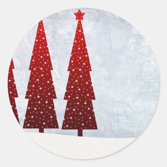 Weihnachtsbaum-Aufkleber Runder Aufkleber (Vorderseite)