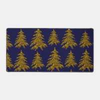 Weihnachtsbaum aus Gold Glitzer im blauen Hintergr