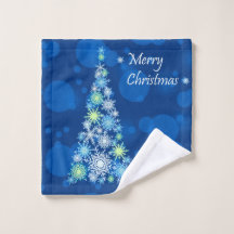 Weihnachtsbaum aus Schneeflocken.