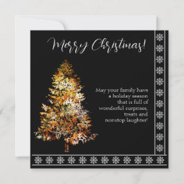 Weihnachtsbaum aus schwarzem Schneeflocken