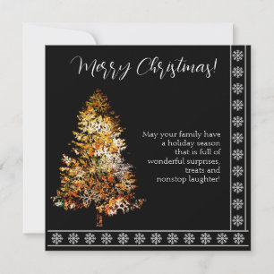 Weihnachtsbaum aus schwarzem Schneeflocken