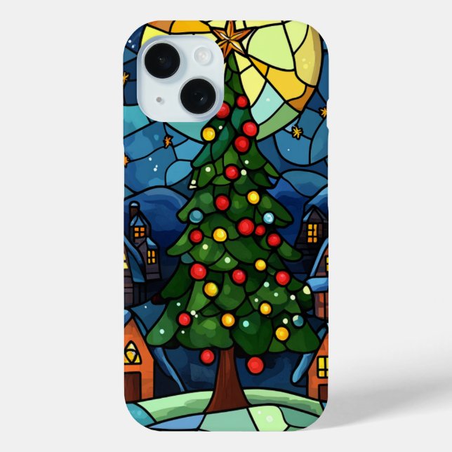 Weihnachtsbaum aus verkleidetem Glas Case-Mate iPhone Hülle (Rückseite)