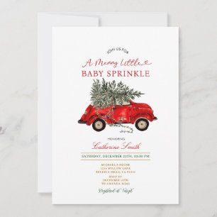 Weihnachtsbaum-Auto-Baby-Sprinkle-Einladung Einladung