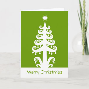 Weihnachtsbaum - Avocado Green Feiertagskarte