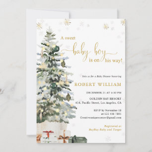 Weihnachtsbaum-Baby-Shower-Einladung Einladung