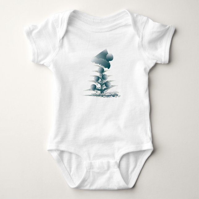Weihnachtsbaum Baby Strampler (Vorderseite)