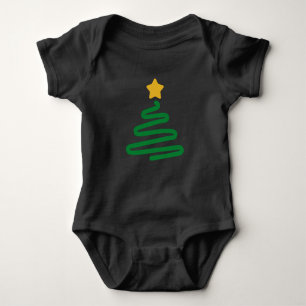 Weihnachtsbaum Baby Strampler