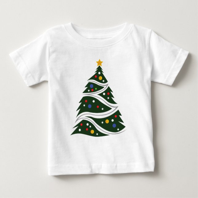 Weihnachtsbaum Baby T-shirt (Vorderseite)