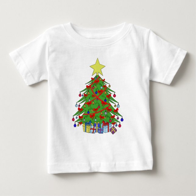 Weihnachtsbaum Baby T-shirt (Vorderseite)