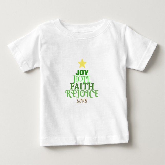 Weihnachtsbaum Baby T-shirt (Vorderseite)