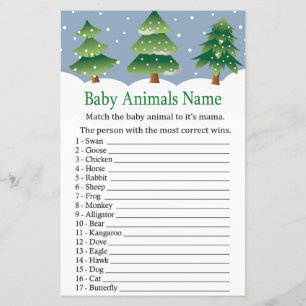 Weihnachtsbaum Baby Tiere Name Spiel Baby Dusche