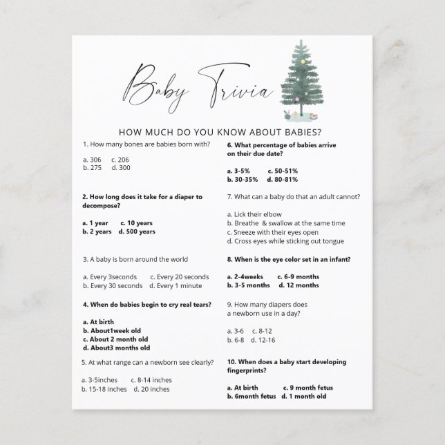 Weihnachtsbaum - Baby Trivia (Vorderseite)