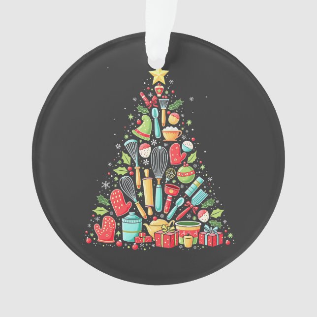 Weihnachtsbaum Backen Koch Cook Xmas Ornament (Vorderseite)