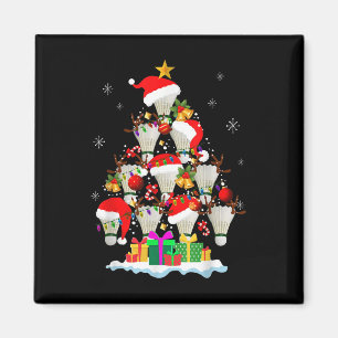 Weihnachtsbaum Badminton Ball Weihnachtsmannmütze Magnet