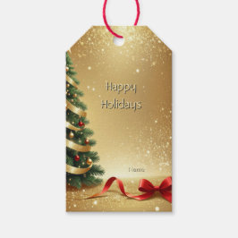 Weihnachtsbaum Bänder Feiertags Geschenkanhänger