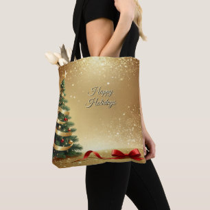 Weihnachtsbaum Bänder Feiertags-Tragetasche